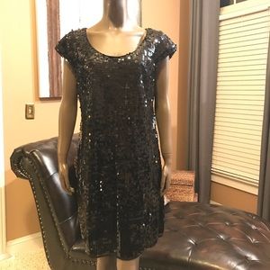 Black sequin dress